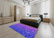 Patterned Purple Rug in a Bedroom, pat3783pur