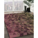 Machine Washable Transitional Brown Rug in a Family Room, wshpat3784brn