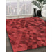 Machine Washable Transitional Tomato Red Rug in a Family Room, wshpat3784rd