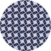 Square Patterned Night Blue Rug, pat3785blu