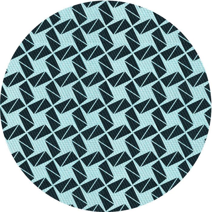 Square Patterned Blue Rug, pat3785lblu
