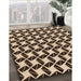 Machine Washable Transitional Black Brown Rug in a Family Room, wshpat3785org