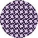 Square Machine Washable Transitional Dark Purple Rug in a Living Room, wshpat3785pur