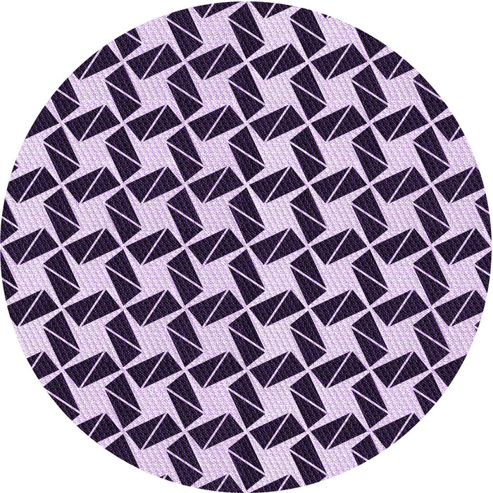 Square Patterned Dark Purple Rug, pat3785pur