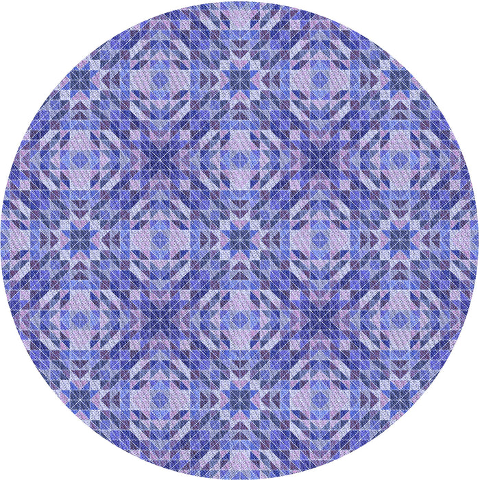 Square Patterned Jeans Blue Rug, pat3786blu