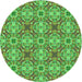 Square Patterned Green Rug, pat3786grn