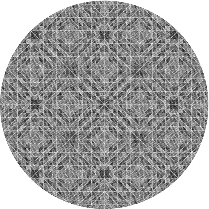 Square Patterned Ash Gray Rug, pat3786gry