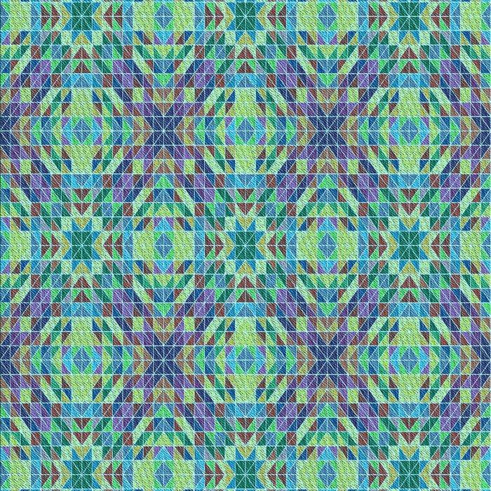 Patterned Green Rug, pat3786lblu