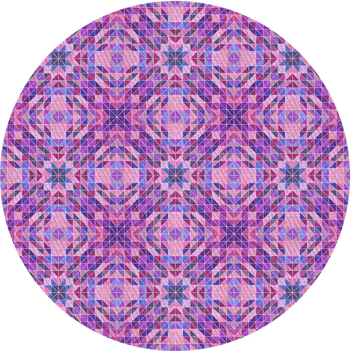 Square Patterned Dark Orchid Purple Rug, pat3786pur