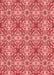 Machine Washable Transitional Light Coral Pink Rug, wshpat3786rd