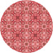 Square Machine Washable Transitional Light Coral Pink Rug in a Living Room, wshpat3786rd