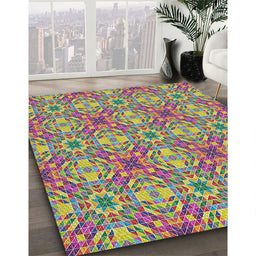 Machine Washable Transitional Raspberry Purple Rug in a Family Room, wshpat3786