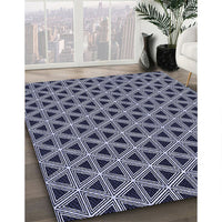 Patterned Night Blue Rug, pat3787blu