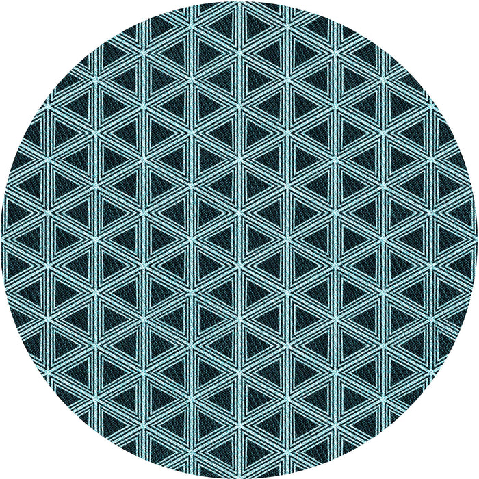 Square Patterned Tiffany Blue Rug, pat3787lblu