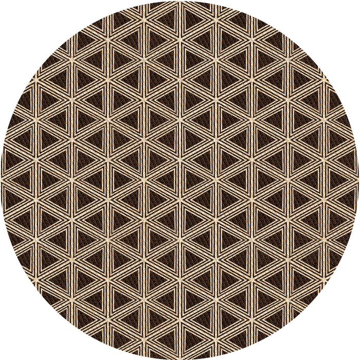 Square Patterned Black Brown Rug, pat3787org