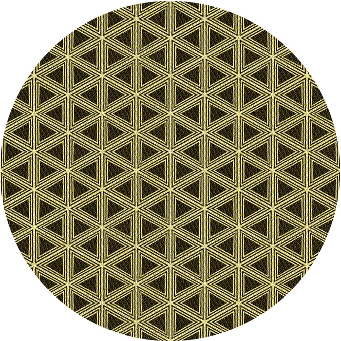 Square Patterned Metallic Gold Rug, pat3787yw