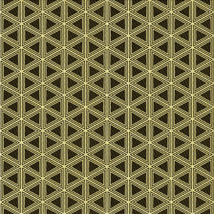 Round Patterned Metallic Gold Rug, pat3787yw