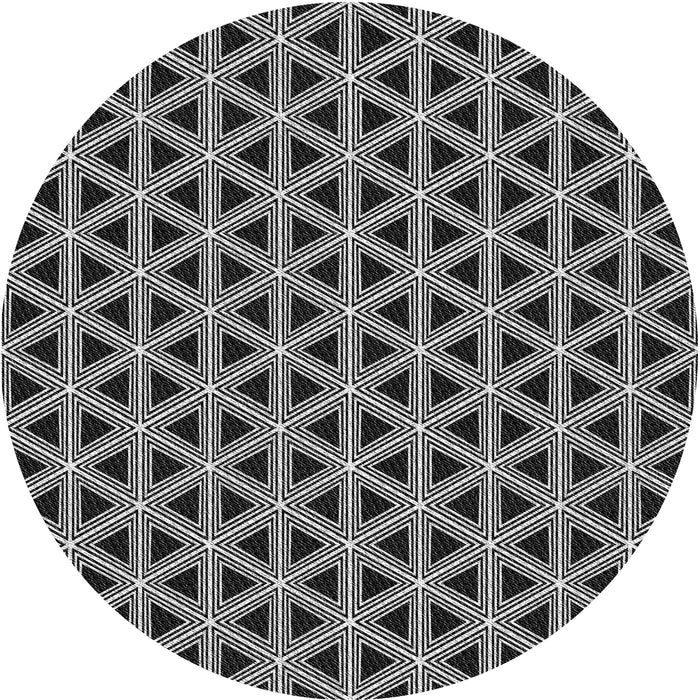 Sideview of Patterned Silver Gray Novelty Rug, pat3787