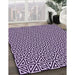 Machine Washable Transitional Dark Purple Rug in a Family Room, wshpat3788pur