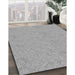 Machine Washable Transitional Silver Gray Rug in a Family Room, wshpat3789gry