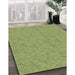 Machine Washable Transitional Olive Green Rug in a Family Room, wshpat3790brn