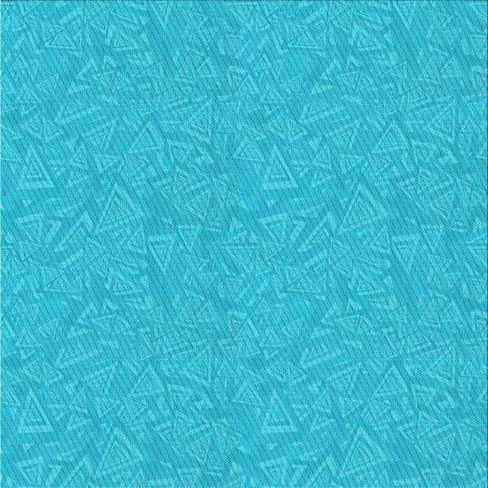 Round Machine Washable Transitional Deep Sky Blue Rug, wshpat3790lblu