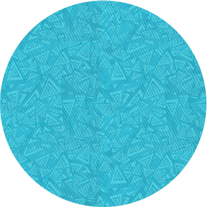Square Patterned Deep Sky Blue Rug, pat3790lblu