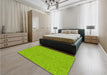 Patterned Green Rug in a Bedroom, pat3790yw