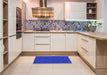 Patterned Bright Blue Rug in a Kitchen, pat3791blu