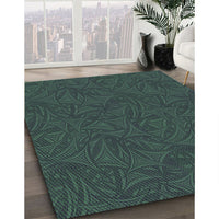 Patterned Sea Green Rug, pat3791grn