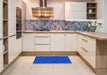 Patterned Neon Blue Rug in a Kitchen, pat3791lblu