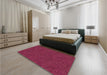 Patterned Crimson Red Rug in a Bedroom, pat3791org