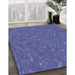 Machine Washable Transitional Deep Periwinkle Purple Rug in a Family Room, wshpat3792blu