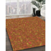 Machine Washable Transitional Neon Orange Rug in a Family Room, wshpat3792org