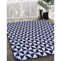 Patterned Night Blue Rug, pat3793blu