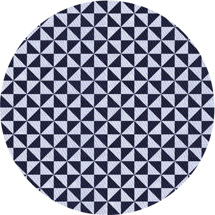 Square Patterned Night Blue Rug, pat3793blu
