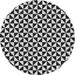 Square Patterned Charcoal Black Rug, pat3793gry