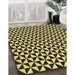 Patterned Black Brown Rug in Family Room, pat3793yw