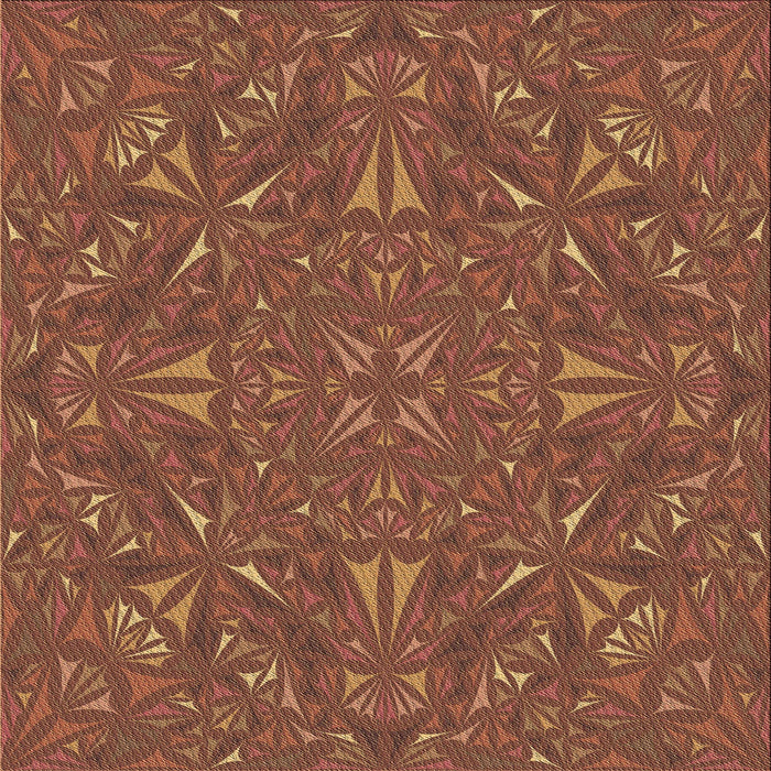 Round Patterned Fire Brick Red Rug, pat3794brn