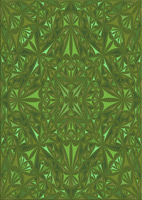 Machine Washable Transitional Seaweed Green Rug, wshpat3794grn