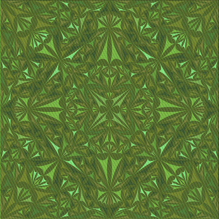 Round Machine Washable Transitional Seaweed Green Rug, wshpat3794grn