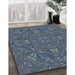 Machine Washable Transitional Steel Blue Rug in a Family Room, wshpat3794lblu