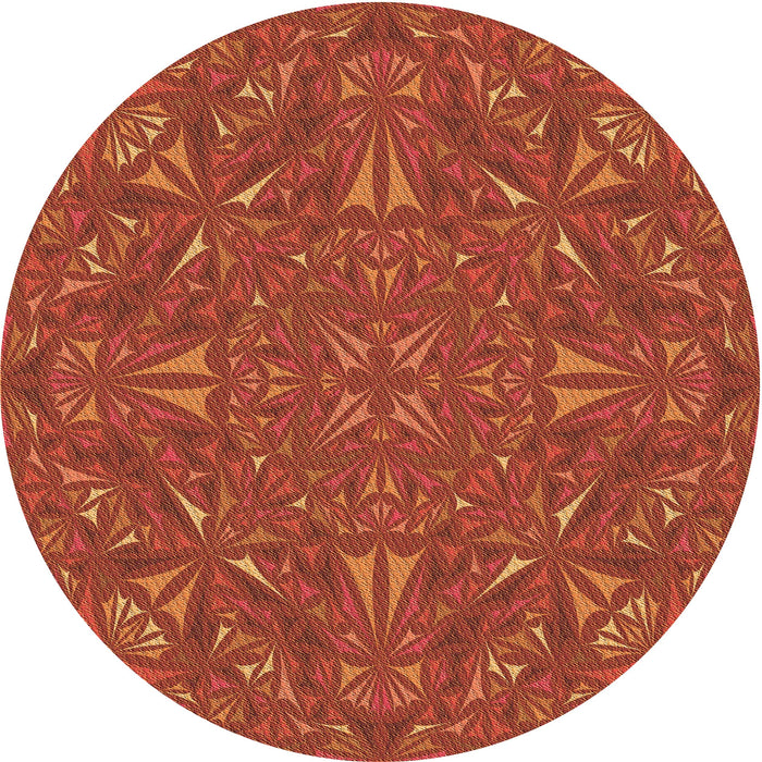 Square Patterned Orange Red Orange Rug, pat3794org