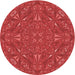 Square Machine Washable Transitional Red Rug in a Living Room, wshpat3794rd