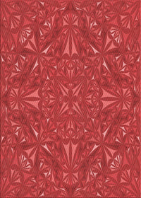 Machine Washable Transitional Red Rug, wshpat3794rd