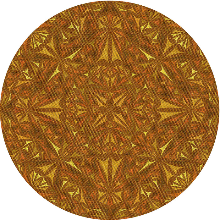 Square Machine Washable Transitional Neon Orange Rug in a Living Room, wshpat3794yw