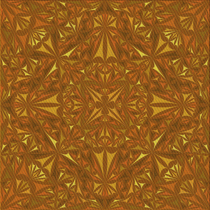 Round Patterned Neon Orange Rug, pat3794yw