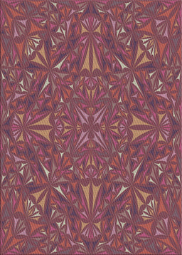 Machine Washable Transitional Pink Coral Pink Rug, wshpat3794