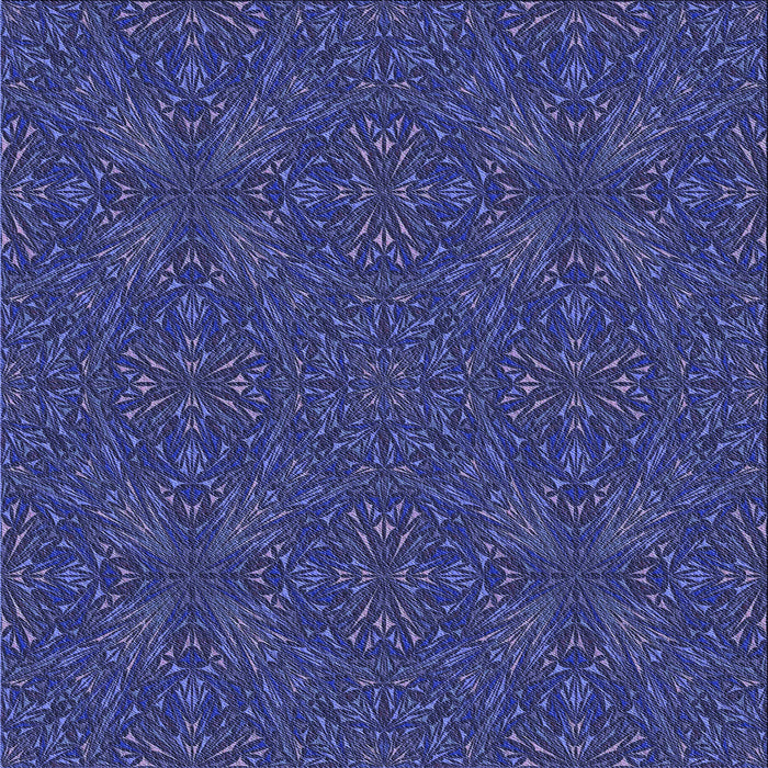 Round Patterned Denim Dark Blue Rug, pat3795blu