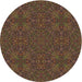 Square Patterned Light Brown Rug, pat3795brn